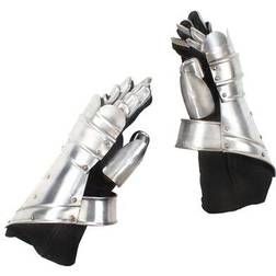 vidaXL Medieval Knight Gauntlets Replica Larp Silver