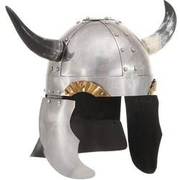 vidaXL Fantasy Viking Helmet Larp Silver Steel