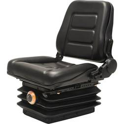 vidaXL Asiento De Tractor Con Suspensión Respaldo Ajustable Negro