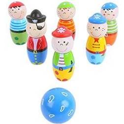 Bigjigs Bowlingspil i træ pirat