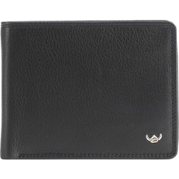 Golden Head Polo RFID Billfold Coin Wallet - Black