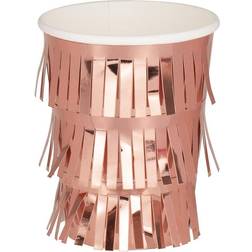 Ginger Ray Paper Cups Fringe Rose Gold 8-pack