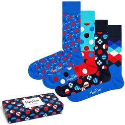 Happy Socks Navy Gift Box 4-pack - Multicolour