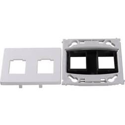 Schneider Electric Keystone Opus udtag 2xRJ45 hvid