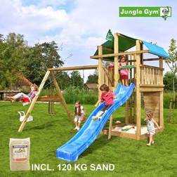 Jungle Gym Playtower Jungle Gym Fort Complete include Slide & 120kg Sand