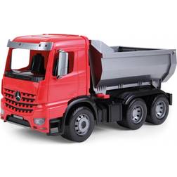 Lena Worxx 04610 Dump Truck Mercedes Benz Arocs, Approx. 45 cm, Construction Site Toy Vehicle for Children from 3 Years, Robust Dumper Truck with Lockable Tilting Trough and Movable Tailgate