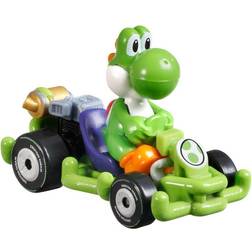 Hot Wheels Mario Kart Figure Yoshi Dinosaur Pipe Frame Kart 1:64