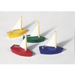 Goki Set 3 petits bateaux voilier Jouet en bois Enfant 3 ans