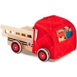 Lilliputiens Wooden fire truck with retractable hose, ladder and bell Marius Rhino