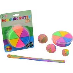 Johntoy Bouncing Putty 6 Neon-kleuren