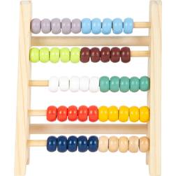 Small Foot 11168 Abacus "Educate" made of wood, with 5 rows of 10 beads each, for adding and subtracting, from 6 years on