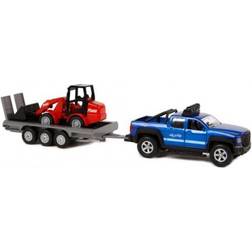 Kids Globe SUV med Trailer og Gravemaskine