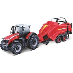 Toymax Massey Ferguson 8740S traktor med balleløfter på 10 cm