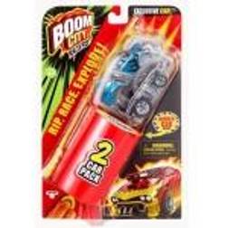 TM Toys Boom City Racers Duo Pack Rip, Race, Explode Collectable Toy Car Game Including "Fire it up! Plus Mystery Vehicle