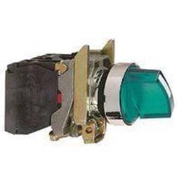 XB4BK123B5, Selector Switch 2-Pos 24V Illuminated Green 1NO/1NC