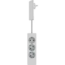 EVOline Plug Forlængerledning med 3 Stik 1.5m - Hvid