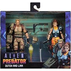 NECA Alien vs Predator Dutch and Lin Arcade Version 7-Inch Scale Action Figure 2-Pack