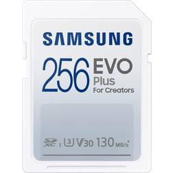 Samsung Evo Plus 2021 SDXC Class 10 UHS-I U3 V30 130MB/S 256GB