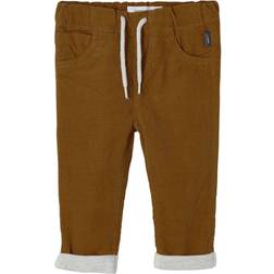 Name It Organic Cotton Trousers - Brown/Cumin (13194930)