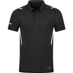 JAKO Polo Challenge Unisex - Black Melange/White