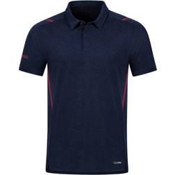 JAKO Polo Challenge Unisex - Seablue Melange/Maroon