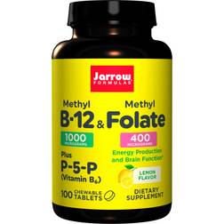 Jarrow Formulas Methyl B-12 & Methyl Folate Lemon 100 stk