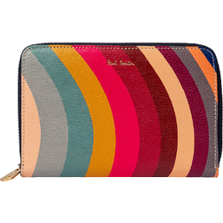 Paul Smith Women's Medium 'Swirl' Print Leather Zip-Around Purse - Multicolour