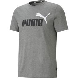 Puma Essential 2 Colors Logo Short Sleeve T-shirt - Medium Gray Heather