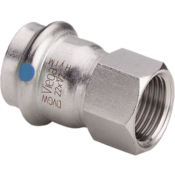 VIEGA Sanpress Inox Lf Overgangsmuffe 22 Mm X 3/4"