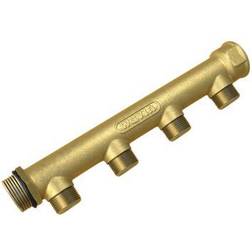 Wavin 3/4" fordelerrør 4 afgange 1/2" Centerafstand¨50