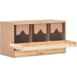 vidaXL Chicken Laying Nest 3 Compartment