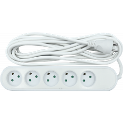 Nordic Quality Power 5-way socket grounded (D) 5m