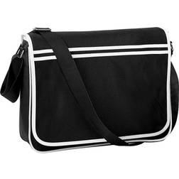 BagBase Retro Messenger Bag 2-pack - Black/White