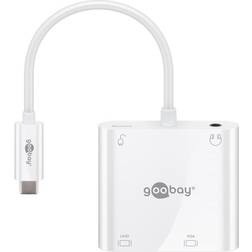 Goobay USB C-VGA/HDMI/3.5mm/USB C M-F Adapter