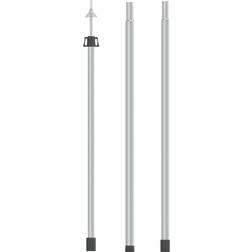 vidaXL Mât de Bâche Télescopique Mât d'Auvent Mât de Tente Bâton de Tente Réglable Bâton d'Auvent Longueur de 102-260 cm Aluminium