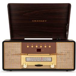 Crosley Rhapsody Mahogany Lecteur Multimédia Avec Platine Vinyle