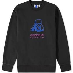 adidas Adventure Big Logo Crew Sweatshirt - Black