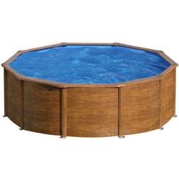 Gre Pacific Woodlike Stål Wall Pool Ø2.40m