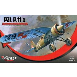 Mirage Hobby 481002, 1:48 scale, PZL P.11c PZL P.11c version with bombs, plastic model kit