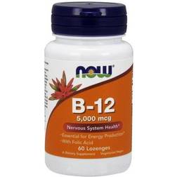 NOW Vitamin B-12 5000mcg/60 Lozenges Vitamin B12 60 stk