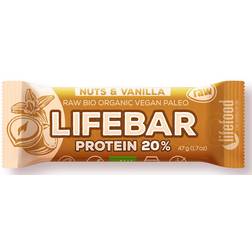 LifeBar Nødder Vanilje Ø Proteinbar