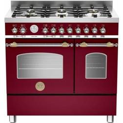 Bertazzoni Dual Fuel Range HER906MFEDVIT Red