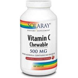 Solaray Vitamina C 500 mg Comprimidos Masticables Cereza 100 U