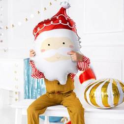 PartyDeco Folieballon Kerstman (37x60cm)