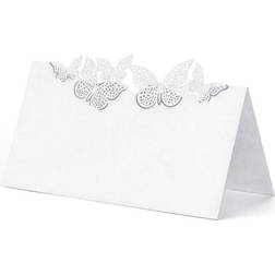 PartyDeco Elegante Bordkort, Sommerfugle