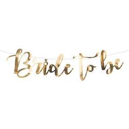 PartyDeco Bride to be guirlande, guld