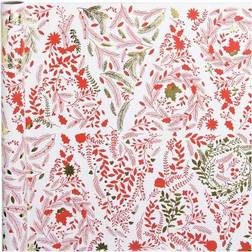Creativ Company Papier D'emballage Sapins De Noël 300 x 50 cm Blanc/Rouge