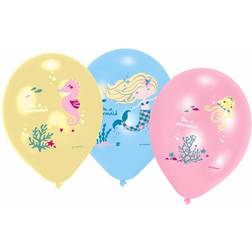 Amscan Set Of 6 Be A Mermaid Latex Balloons