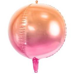 PartyDeco Round Foil Balloon Orange/Pink