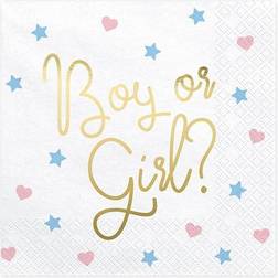 Luck and Luck Gender Reveal 'Boy or Girl' servetten